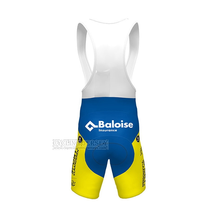 2021 Cycling Jersey Sport Vlaanderen-Baloise Blue White Yellow Short Sleeve and Bib Short